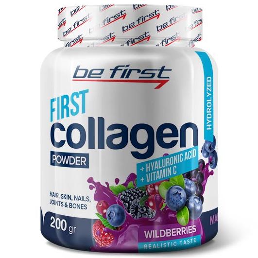 Be First Collagen + Hyaluronic acid+ vitamin C (коллаген + гиалуроновая кислота) 200 гр.
