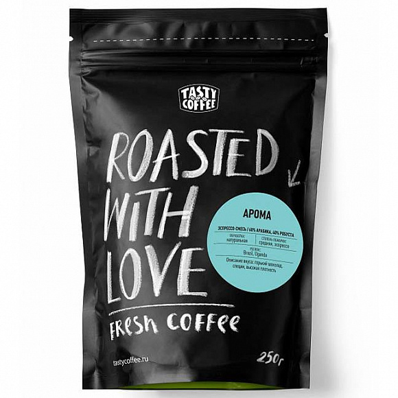 Кофе "TastyCoffee" 250г молотый "Aroma"