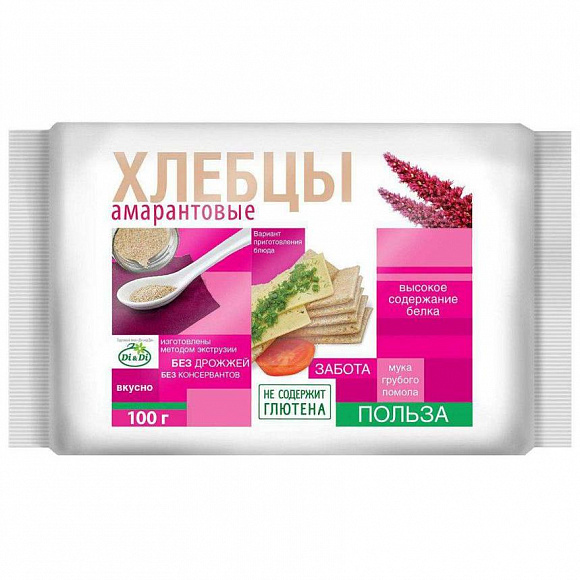 Хлебцы амарантовые "Di&Di" 100 гр.