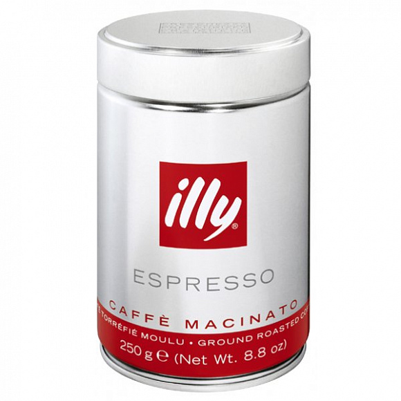 Кофе "Illy" Espresso, 250г средней обжарки молотый, ж/банка