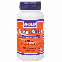 NOW Ginkgo Biloba 120 мг. 100 кап.