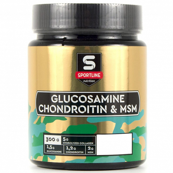 SportLine Nutrition Glucosamine & Chondroitin & MSM Powder 300 гр.