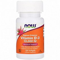 NOW Vitamin D3 10000 IU 120 кап.
