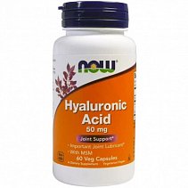 NOW Hyaluronic Asid 50 mg + MSM 60 кап.