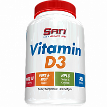 SAN Vitamin D3 5000 IU 180 кап.