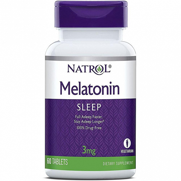 Natrol Melatonin (мелатонин) 3 мг. 60 таб.