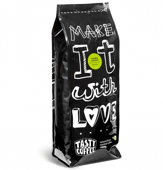 Кофе "TastyCoffee" Колумбия Сьюпремо, 1000г зерновой