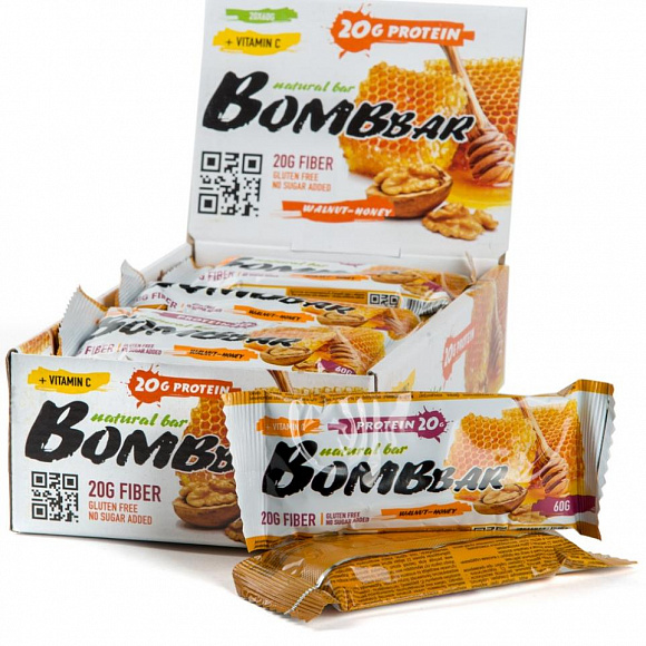 Батончик протеиновый BOMBBAR 60 гр. 30% протеина