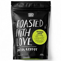 Кофе "TastyCoffee" Бразилия Сантос, 250г зерновой