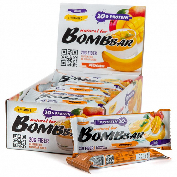 Батончик протеиновый BOMBBAR 60 гр. УПАКОВКА 20шт