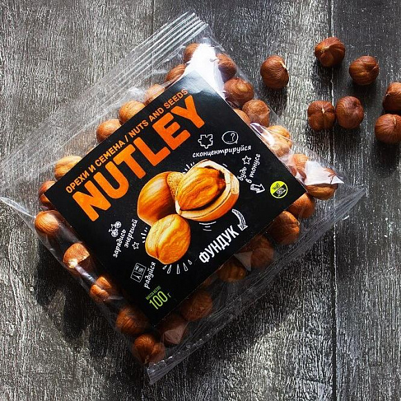 Орехи фасованные Nutley 100 гр. Фундук