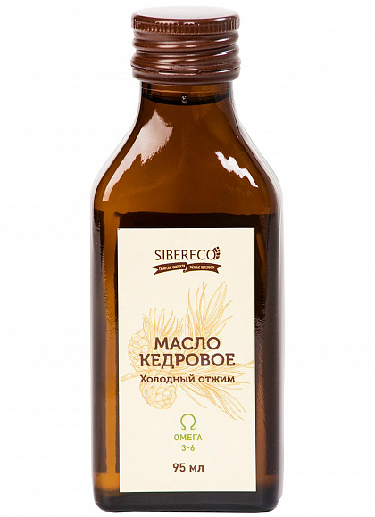 Масло кедровое сыродавленное Sibereco 95 мл.