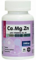 ChikaLab Ca+Mg+Zn+vit D3, K2 60 таб.